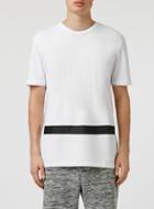 Topman Mens White Cut And Sew Tape T-shirt
