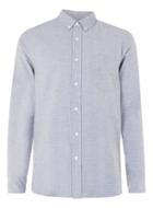 Topman Mens Black Blue Twill Button Down Casual Shirt