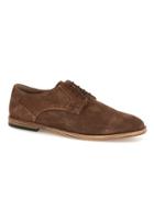 Topman Mens Brown Tan Suede Miller Derby Shoes