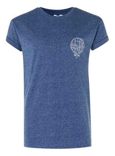 Topman Mens Blue Atlas T-shirt