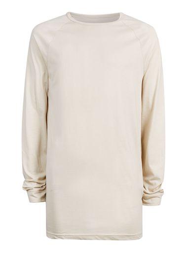 Topman Mens Brown Stone Raglan Longline Long Sleeve T-shirt