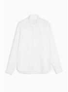 Topman Mens Premium White Textured Slim Shirt