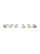 Topman Mens Metallic Mixed Metal Hoop Earrings Pack*