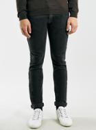 Topman Mens Premium Washed Black Stretch Skinny Jeans