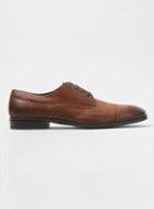 Topman Mens Brown Tan Leather Toecap Shoes
