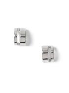 Topman Mens Silver Look Cut Out Hoop Earrings*