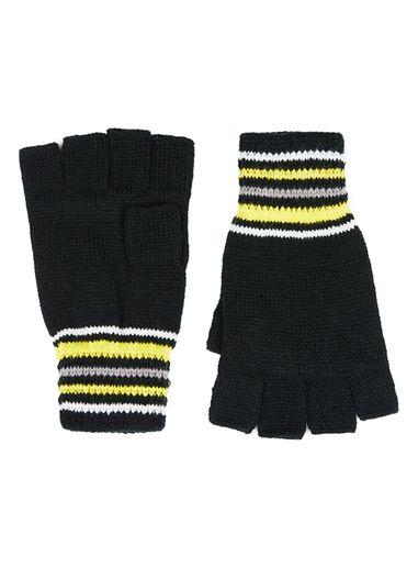 Topman Mens Multi Blue Stripe Fingerless Gloves