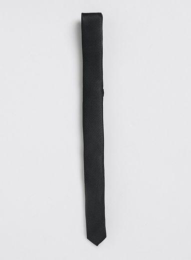 Topman Mens Black Texture Skinny Tie