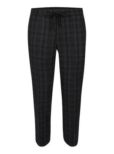 Topman Mens Grey Charcoal Check Wool Blend Formal Joggers