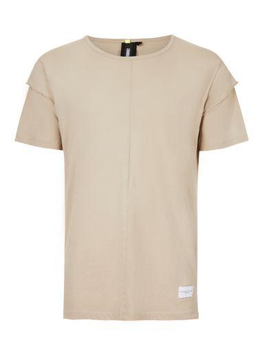Topman Mens Brown Criminal Damage Stone Cut T-shirt