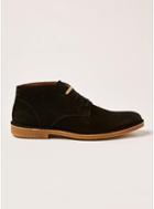 Topman Mens Selected Homme Black Suede Royster Desert Boots