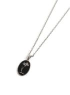 Topman Mens Black Silver Tree Necklace*