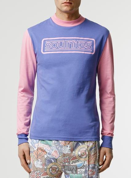 Topman Mens Topman Design Purple Soulnites Sports Top