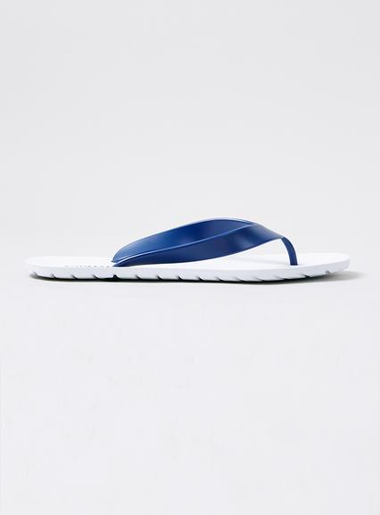 Topman Mens Blue White And Navy Flip Flops