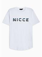Topman Mens Nicce White Split Logo T-shirt