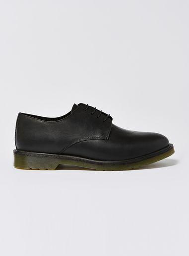 Topman Mens Black Leather Avon Lace Shoes