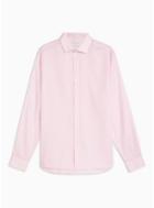Topman Mens Premium Pink Textured Slim Shirt