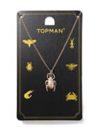Topman Mens Gold Beetle Necklace*