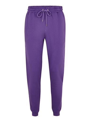 Topman Mens Purple And White Side Taping Joggers
