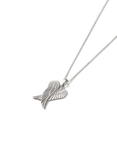 Topman Mens Silver Look Wing Necklace*