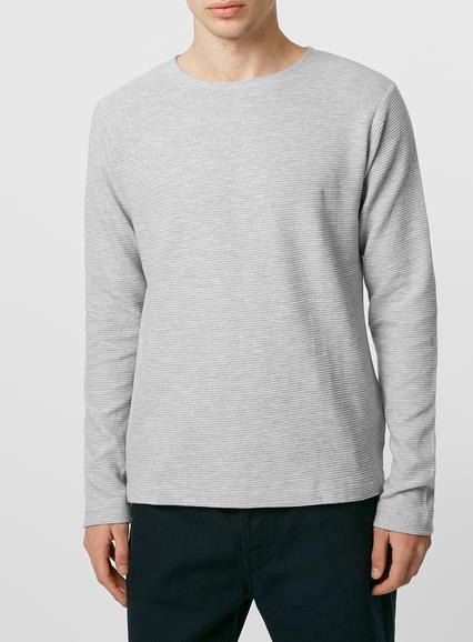Topman Mens Mid Grey Selected Homme Grey Long Sleeve Top