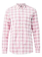 Topman Mens Pink Check Button Down Casual Shirt