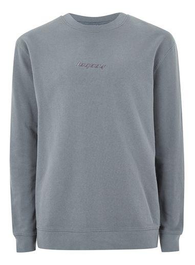 Topman Mens Light Blue Legacy Embroidered Sweatshirt