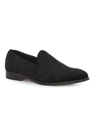 Topman Mens Black Velvet Tassel Loafers