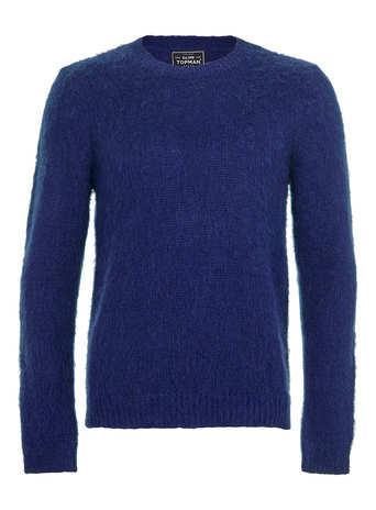 Topman Blue Sweater With Mohair