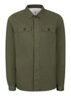 Topman Mens Green Hoxton Shirt Company Khaki Utility Shirt*