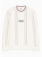 Topman Mens White 'nothing To Lose' Stripe Sweatshirt