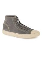 Topman Mens Grey Gray Suede Premium Hi Tops
