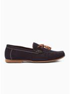 Topman Mens Navy Suede Mason Loafers