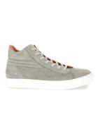 Topman Mens Yellow Selected Homme Grey Nubuck Hi Tops