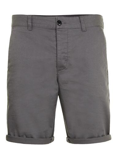 Topman Mens Grey Slim Chino Shorts