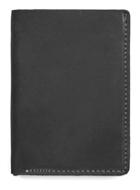 Topman Mens Black Leather Bi-fold Wallet