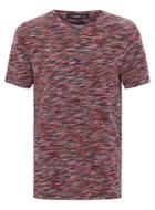 Topman Mens Selected Homme Red 'memorial' Space Dye T-shirt