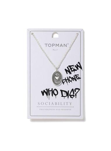 Topman Mens Silver Heart Necklace*
