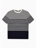 Topman Mens Navy Selected Homme Black Colour Block T-shirt