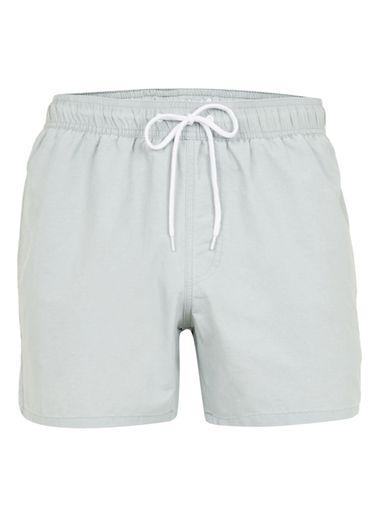 Topman Mens Cream Grey Pigment Wash Swim Shorts