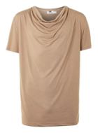 Topman Mens Brown Tan Cowl Neck T-shirt