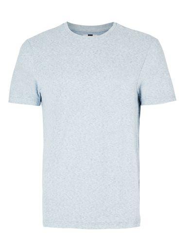 Topman Mens Grey Blue Towelling T-shirt