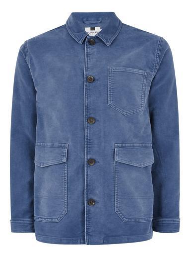 Topman Mens Blue Worker Jacket