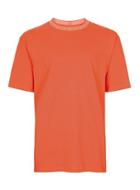 Topman Mens Orange Jacquard Neck Oversized T-shirt