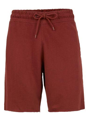 Topman Mens Brown Rust Raw Edge Jersey Shorts