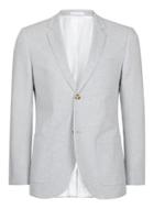 Topman Mens Light Blue Cotton Blend Skinny Fit Suit Jacket