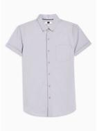 Topman Mens Light Grey Stretch Skinny Oxford Shirt