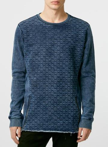Topman Mens Nana Judy Blue Sweatshirt