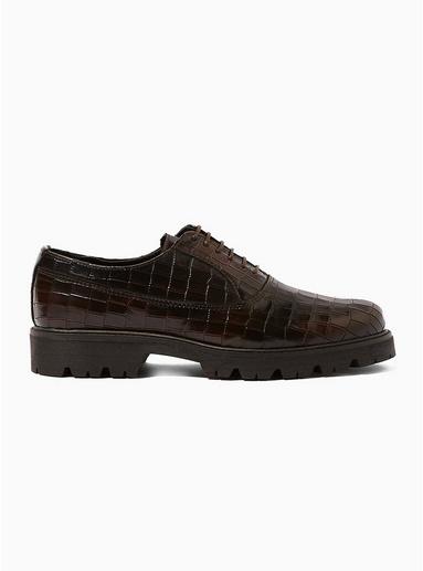 Topman Mens Brown Kemel Oxford Shoes