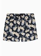 Jack & Jones Mens Jack & Jones Navy Printed Swim Shorts